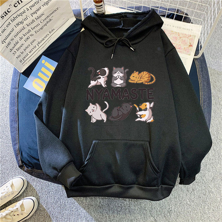 Kvinders hoodie med kreativt dyremotiv Skovae