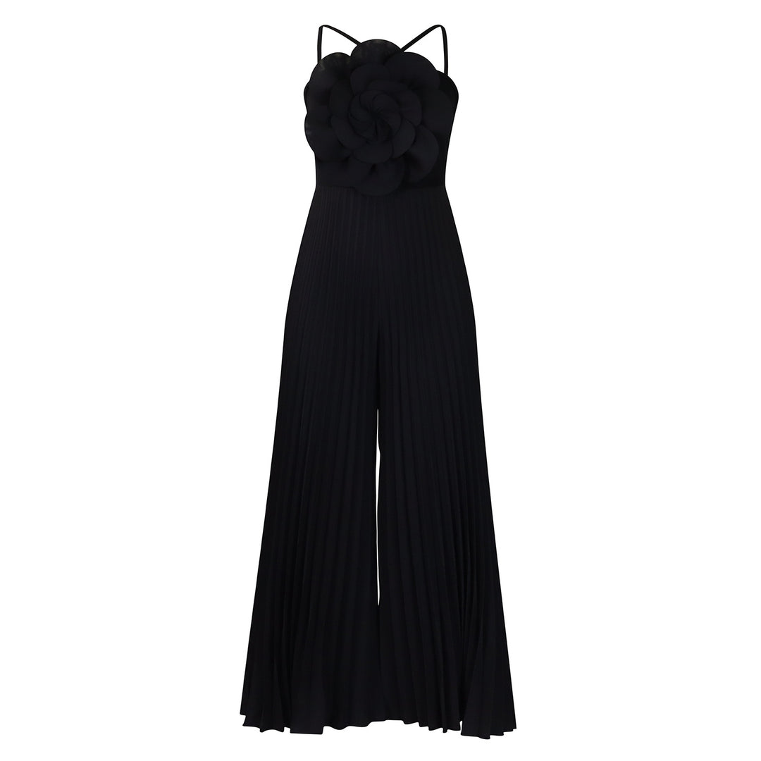 Dame Plissees Jumpsuit med blomster overdel Stilla
