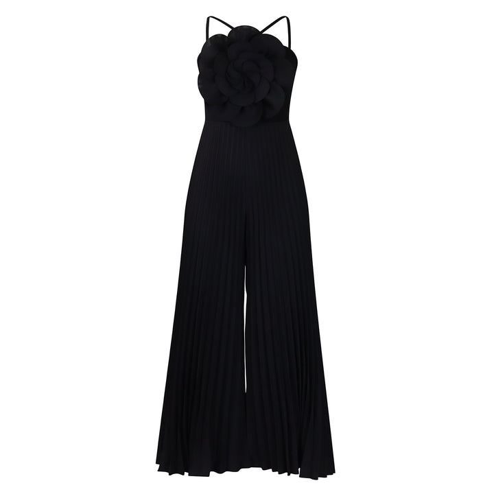 Dame Plissees Jumpsuit med blomster overdel Stilla