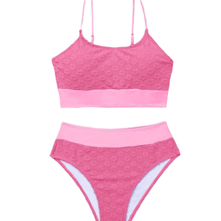 Dame Bikini-top med høj talje og blomsterprint Skovae