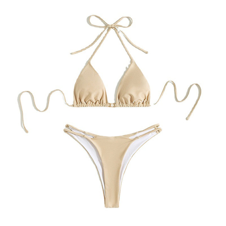 Dame Triangel-Bikini med raffineret bindebælte Skovae