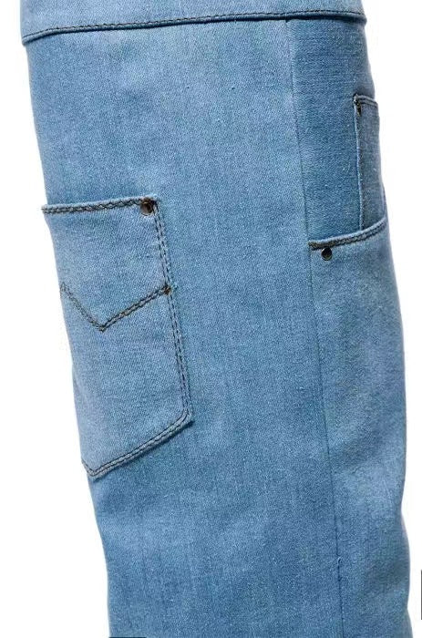 Femme Højtydende-Jeans Over-dæ-knee Støvler Stilla