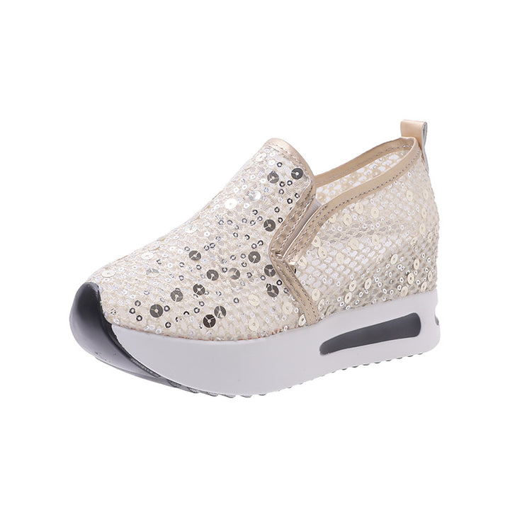 Dame mode og komfortable sneakers med glimmerdetaljer Stilla