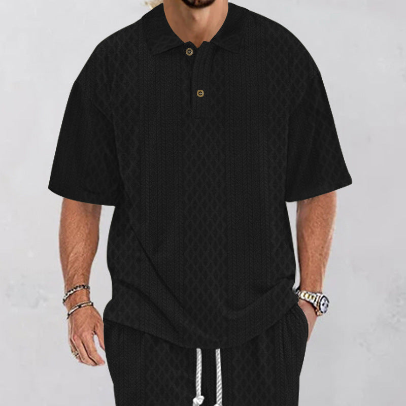 Herren polo shirt med struktureret design Stilla
