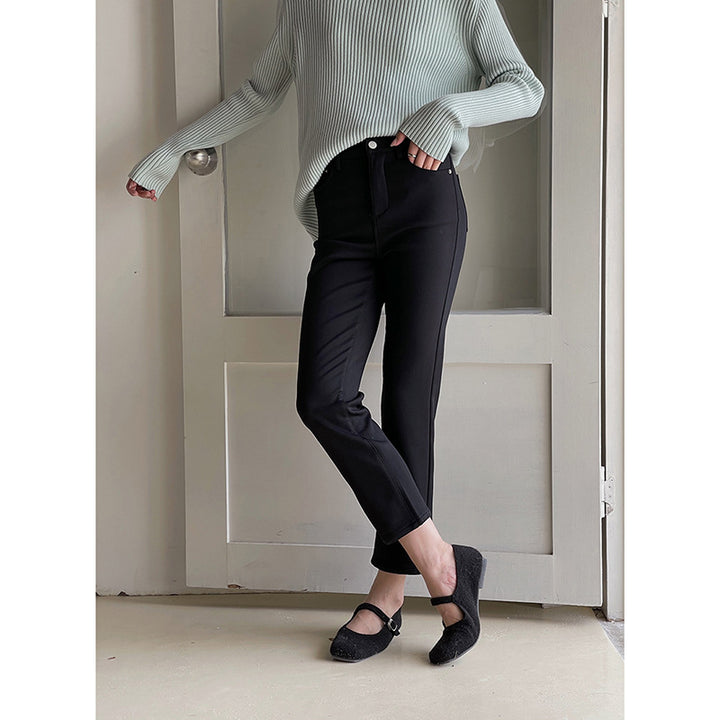 Dame Slim-Fit Bukser med høj talje og elastisk materiale Stilla