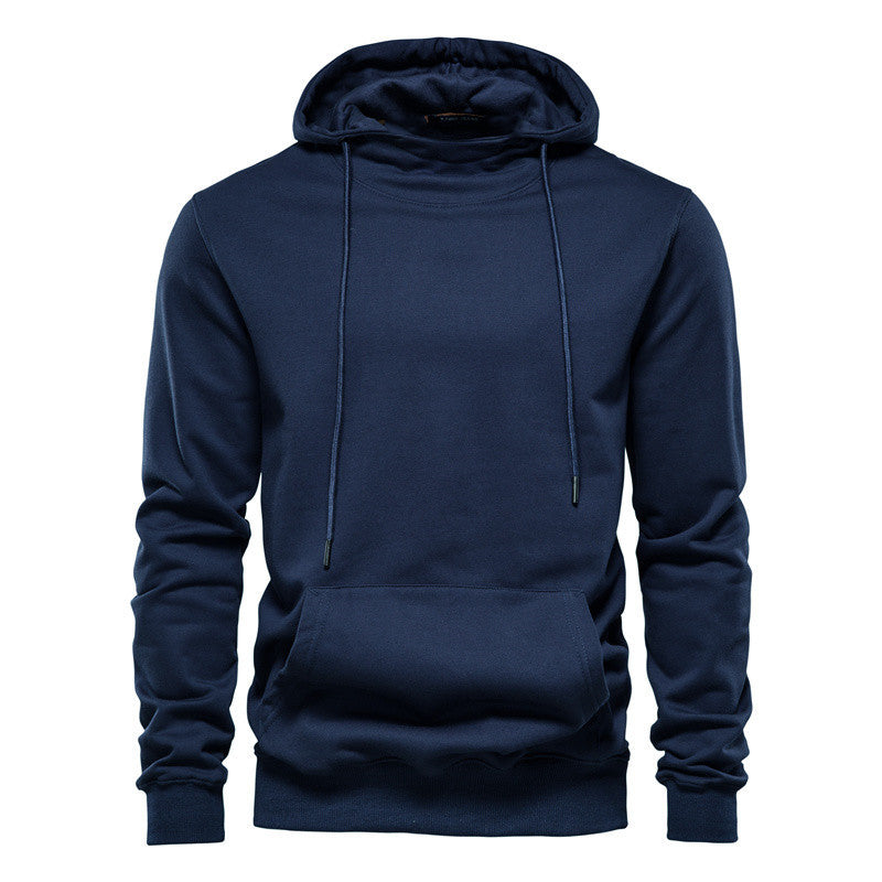 Herre hoodie i kvalitetsbomuldsblanding med praktisk kængurulomme Stilla
