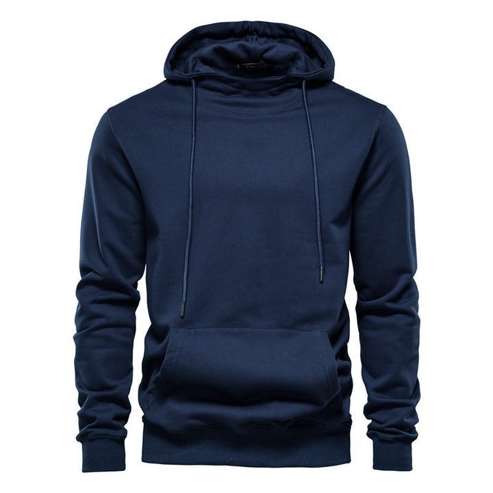 Herre hoodie i kvalitetsbomuldsblanding med praktisk kængurulomme Stilla