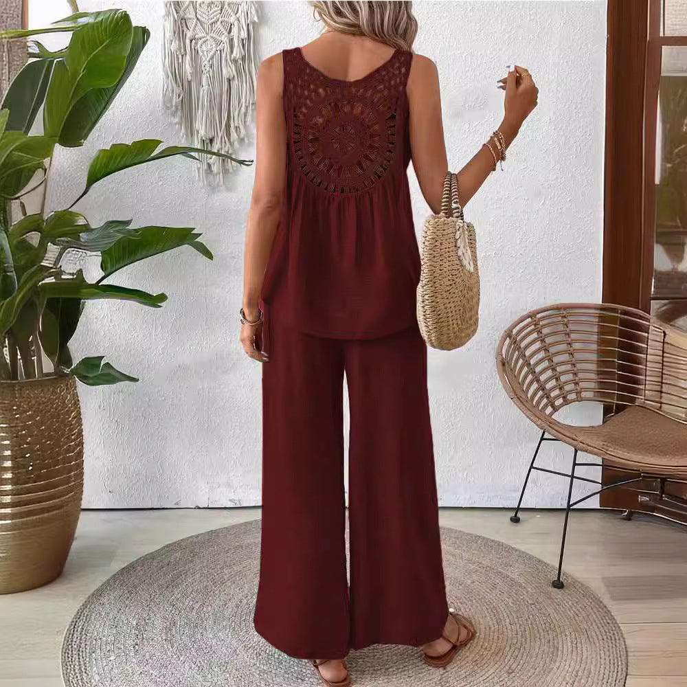 Dame afslappet bredt skåret jumpsuit Stilla