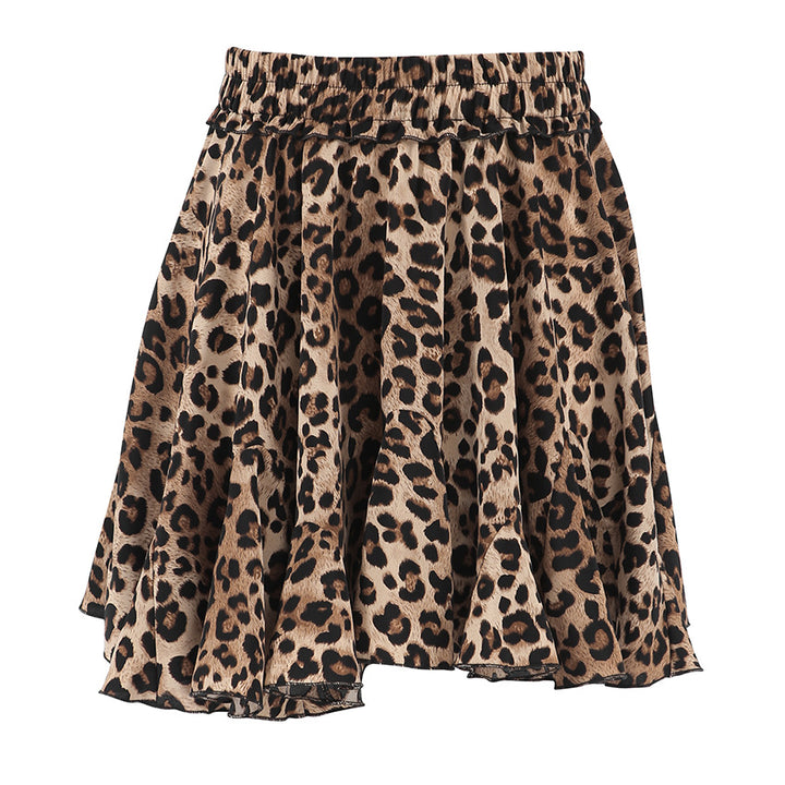 Dame afslappet nederdel med leopardprint Stilla