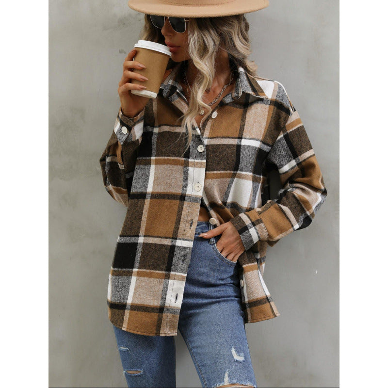 Femme Flannel Oversized Skjorte Stilla