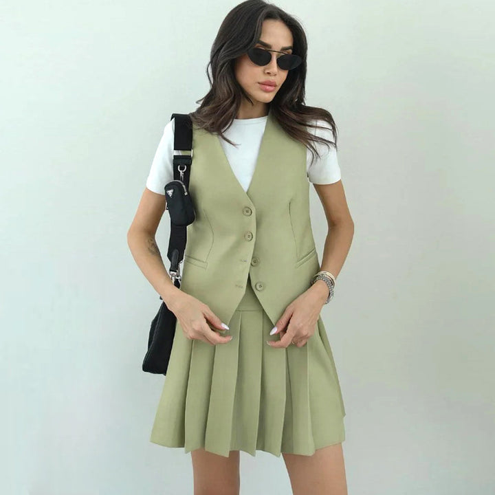 Damer Elegant og moderne Blazer-nederdel sæt Stilla