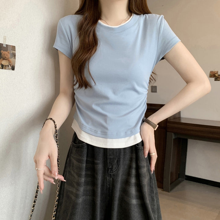Femme Casual Lagdelte Look T-Shirt Stilla