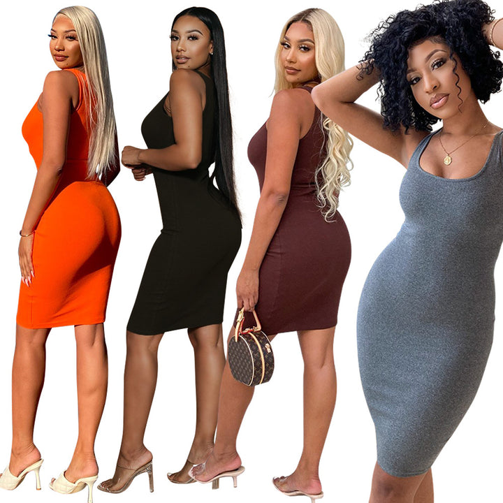 Dame Bodycon Midi Kjole Stilla