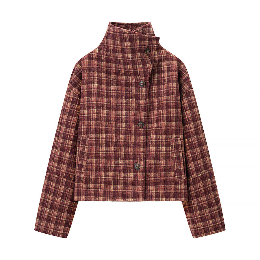 Kvinderne stilfulde ternede jakke i trendy oversized snit Stilla