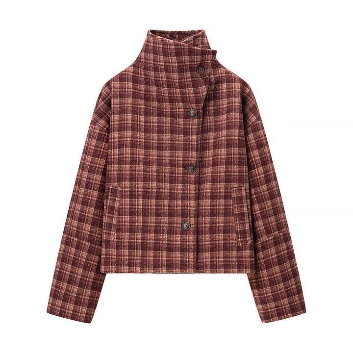 Kvinderne stilfulde ternede jakke i trendy oversized snit Stilla
