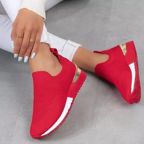 Dame Åndbare Slip-On Sportsko med fleksibel Sål Stilla