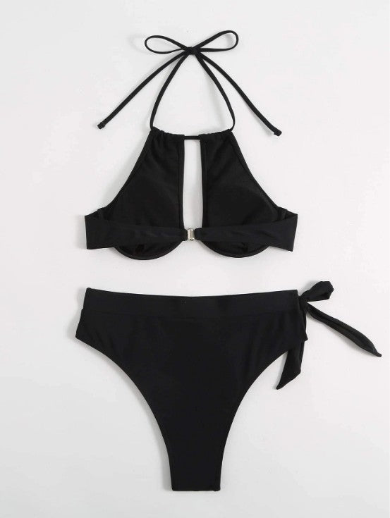Dame Bikini-sæt med legende cut-out og justerbare bindebånd Stilla