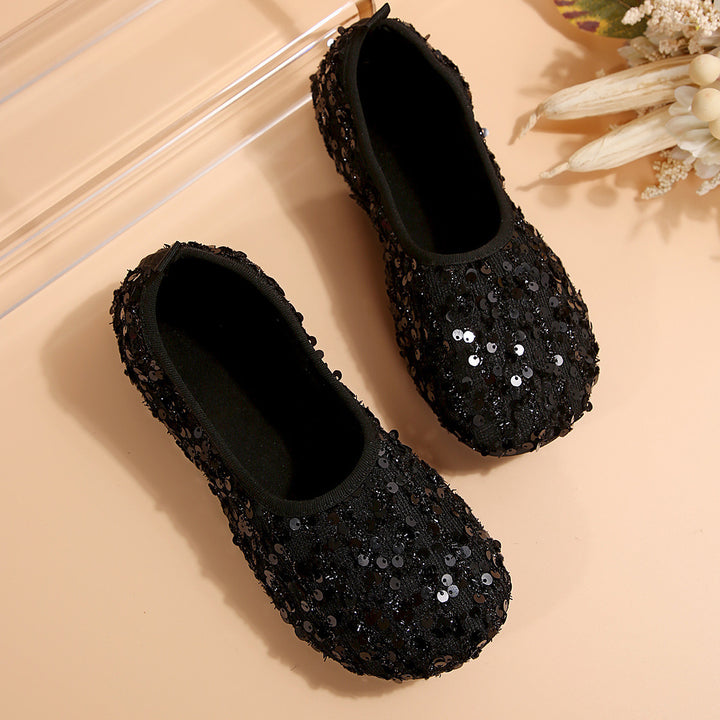 Dame Glamourøse Ballerinas med funklende strass- og pailletdekorationer Stilla