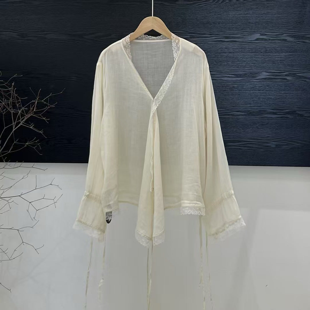 Femme Letvægts Transparent Lagdelt Bluse Stilla