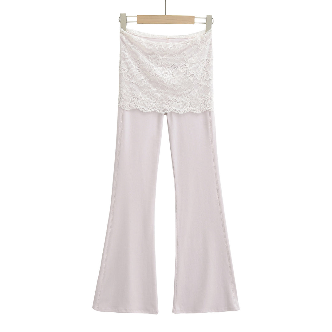 Dame Leggings med blonder og løs pasform Stilla
