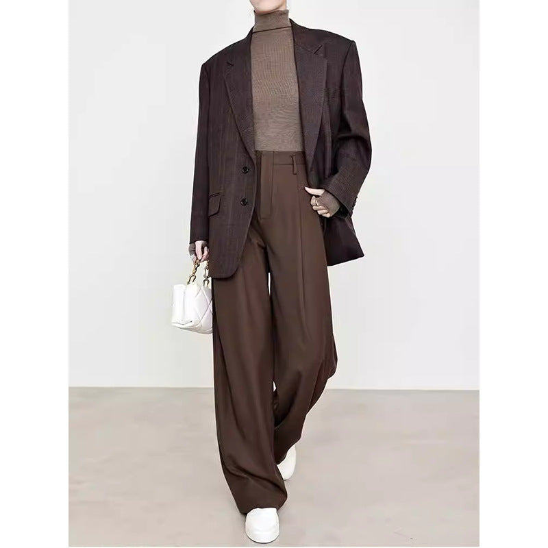 Dame elegant lang cardigan med sidelommer og fin struktur Stilla