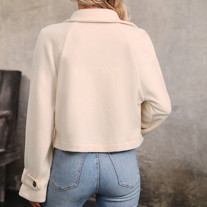 Dame kort plysjakke i moderne oversized stil Stilla