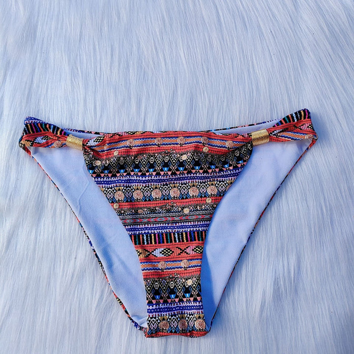 Dame triangel-bikini med legesygt etnisk mønster Skovae