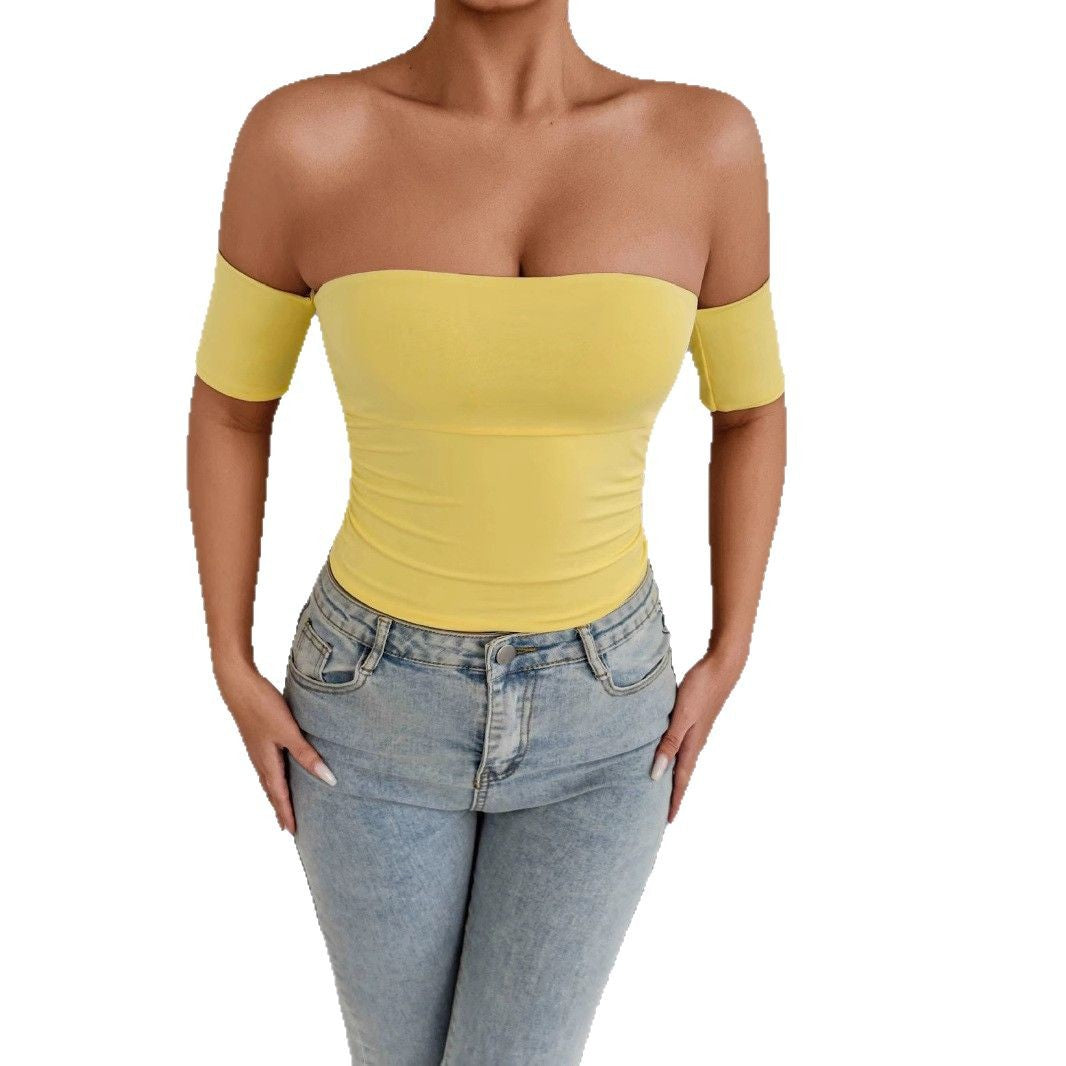 Dame Off-Shoulder Body med figursyet snit Skovae