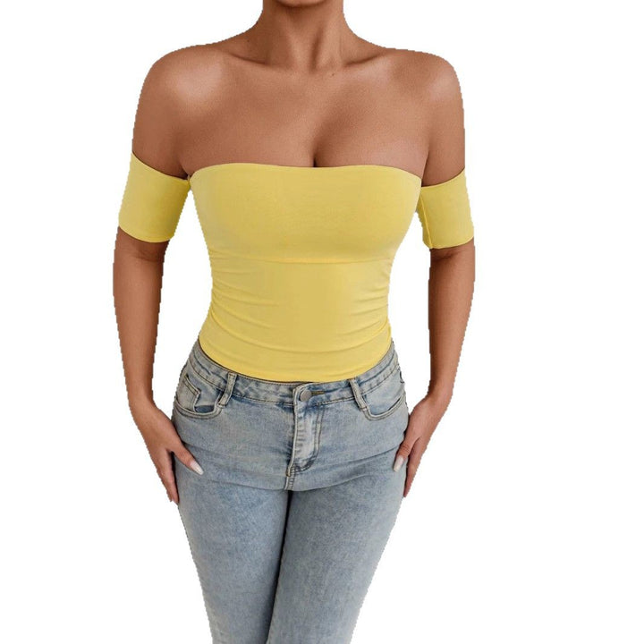 Dame Off-Shoulder Body med figursyet snit Skovae