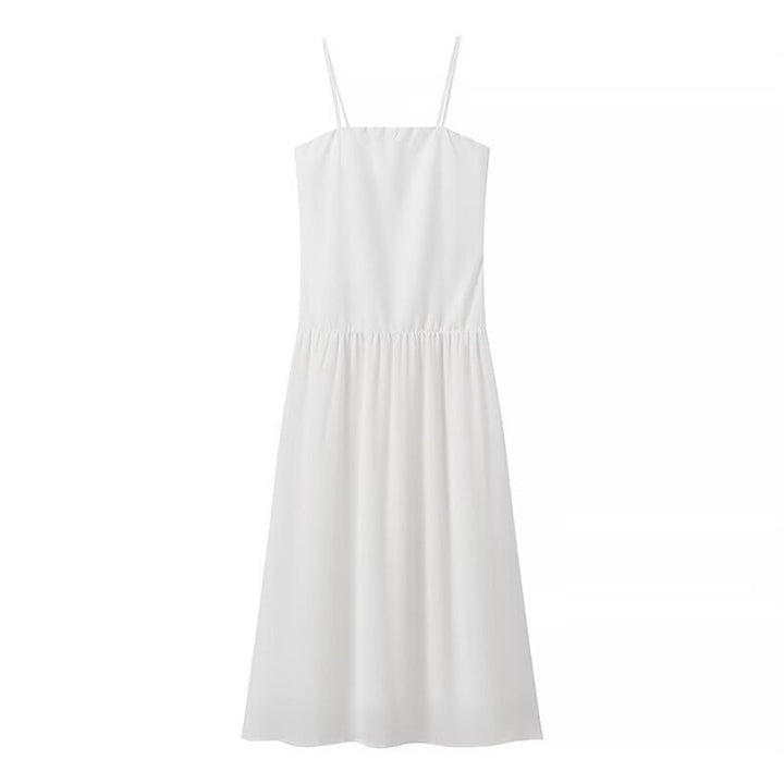 Femme Elegante Maxi-sommerkjole med justerbare stropper Stilla