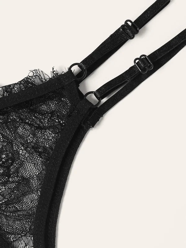 Dame Spids-Bralette og Panty Sæt Stilla