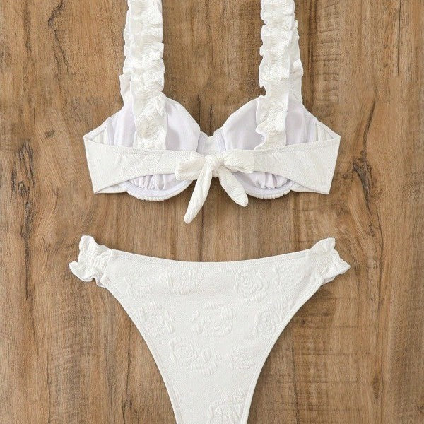 Dame bikini-sæt med elegant volangdesign og komfortabel pasform Stilla