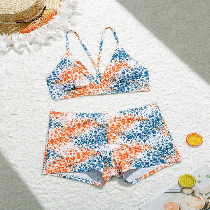 Dame Bikini-sæt med blomsterdesign og høj komfort Stilla