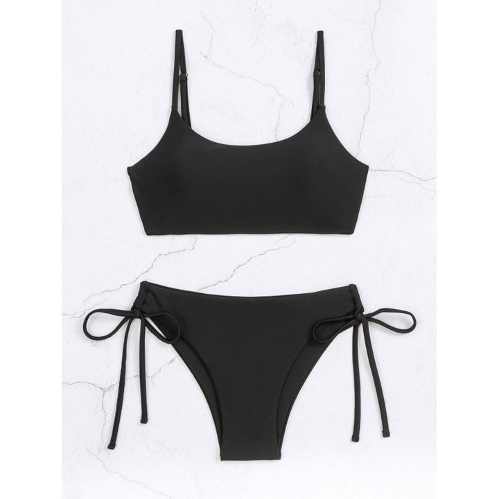 Dame sport-bikini med højt skåret trusser og justerbare stropper Skovae