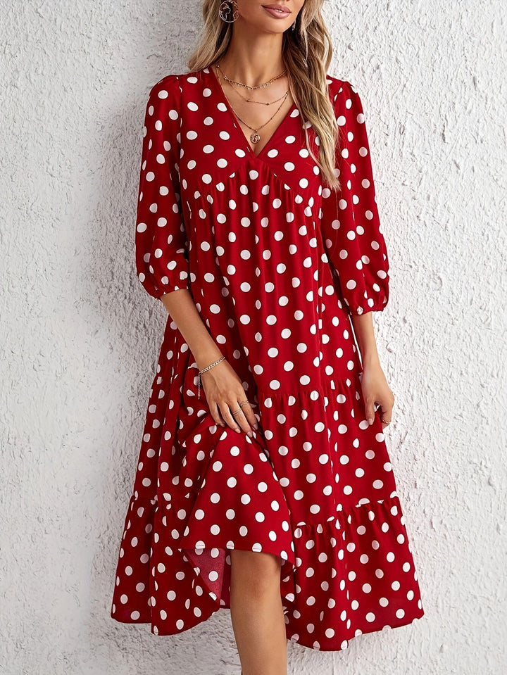 Dame Polka Dots Maxikjole Stilla