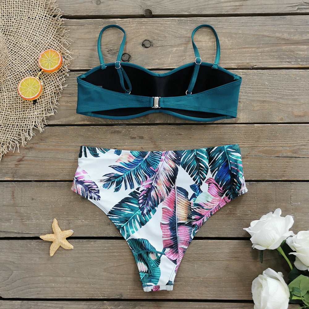 Dame Bikini-sæt med elegant twist-top og høj talje Stilla