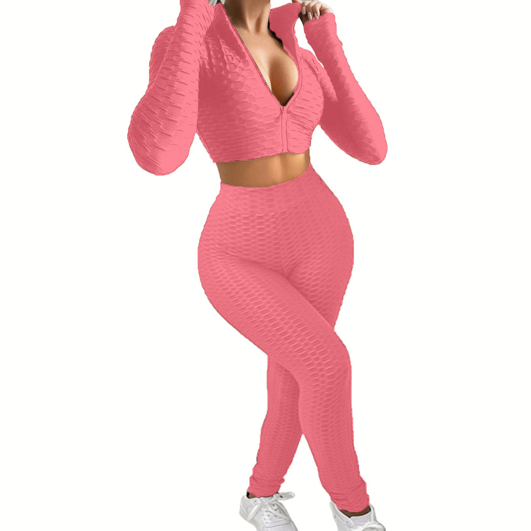 Højtydende activewear-sæt til damer med lynlås