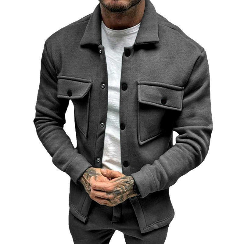 Herre fritidsjakke med praktiske lommer og struktureret design Stilla