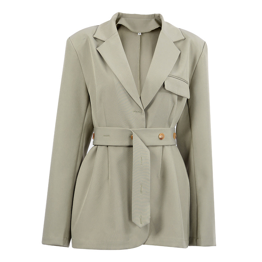 Dame Oversized Blazer med bånd og flot snit Stilla