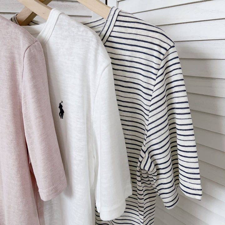 Herrer Fritid Button-Up Henley Skjorte Stilla