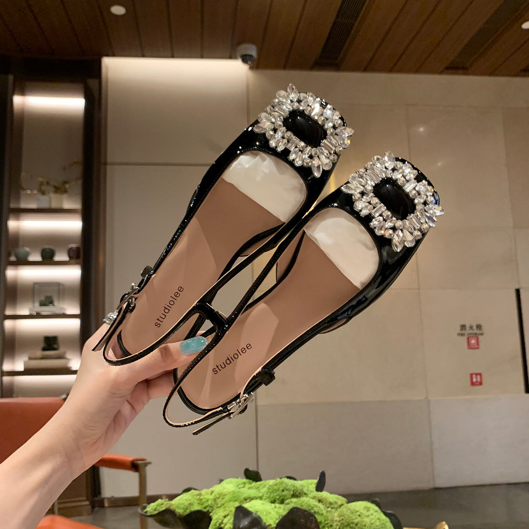 Damer Elegante Slingback Blokhæle Ballerinas Stilla