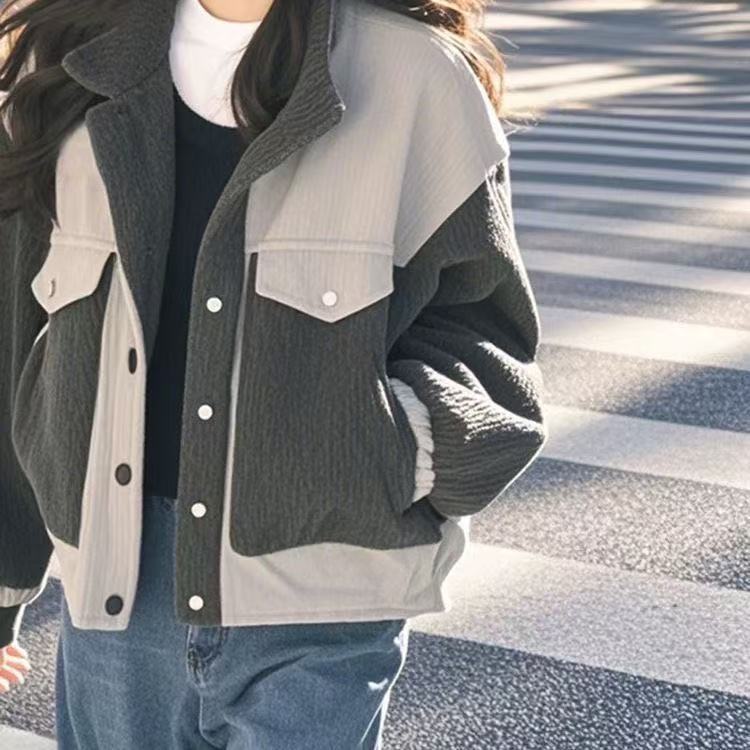 Damerne fashionable, oversized fleecejakke med struktureret design Stilla