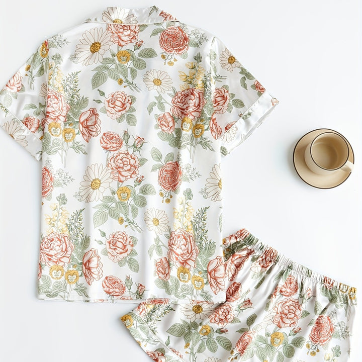 Dame blomster mønster pyjamas sæt Stilla