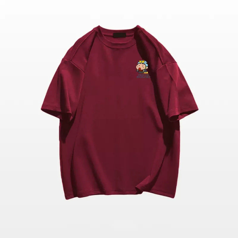 Dame T-shirt med sjov karaktertryk og oversized pasform Stilla