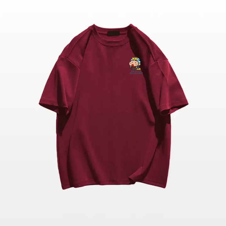 Dame T-shirt med sjov karaktertryk og oversized pasform Stilla