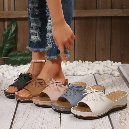 Dame mode Riemchen-sandaler med flettet design og komfortabel fodseng Stilla