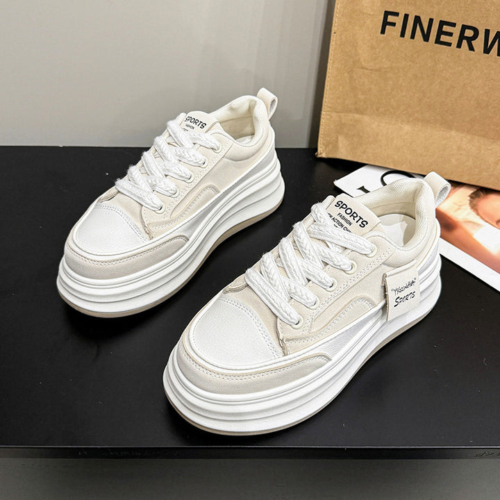 Dame Mode Sneakers med tyk sål og åndbar overfladestruktur Stilla
