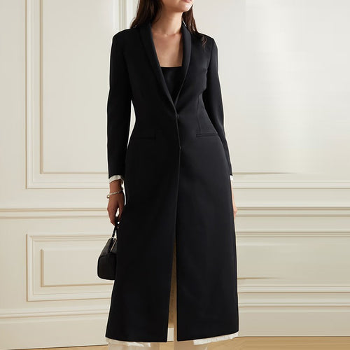 Dame elegant duffel frakke med stilfuld revers Stilla
