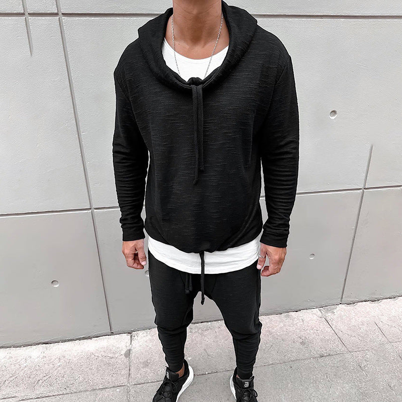Herrer afslappet hoodie med overdimensioneret størrelse og kengurulomme Stilla