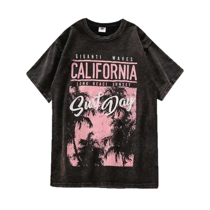 Dame T-shirt med stilfuldt California-grafikprint og afslappet pasform Stilla